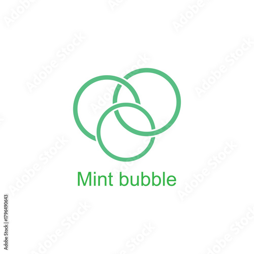 Simple mint logo leaf vector and symbol