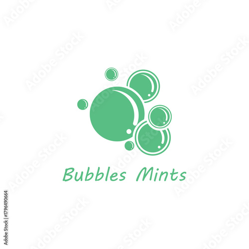 Simple mint logo leaf vector and symbol
