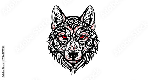 wolf head vector