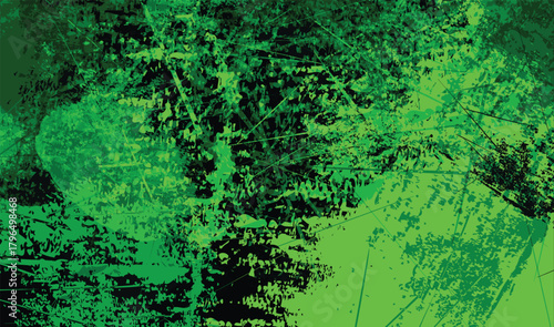 abstract grunge texture black and green color background