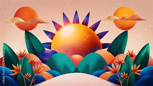 easter eggs and flowers