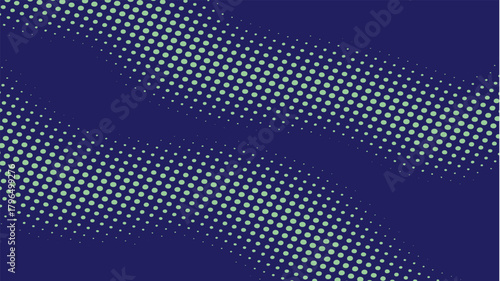  artistic blue background with halftone dots and wave retro
