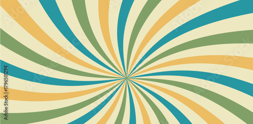 Blue, green and yellow vintage background with lines