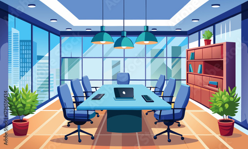 Modern office conference room