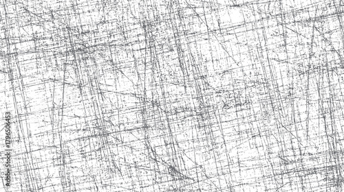 Abstract distressed grunge texture with random grey lines and dots on white background vector