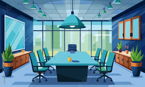 Modern office conference room