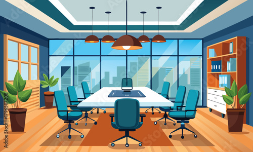 Modern office conference room