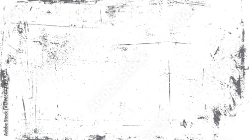 Abstract grey grunge texture with distressed scratches and speckles on white background vector