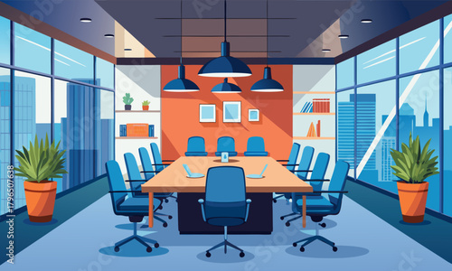 Modern office conference room