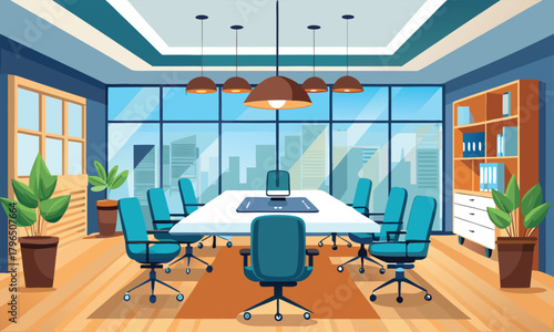 Modern office conference room