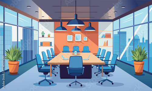 Modern office conference room