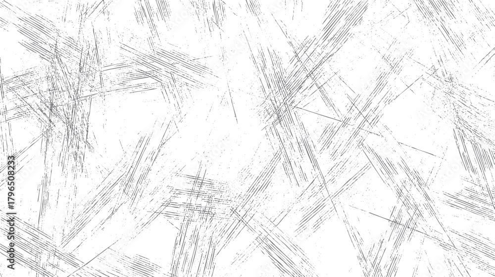 Fototapeta premium Abstract textured background with overlapping grey lines and dots on white grunge scratch