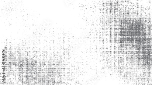 Abstract textured background with scattered dots and dense grid pattern in grayscale tones grunge