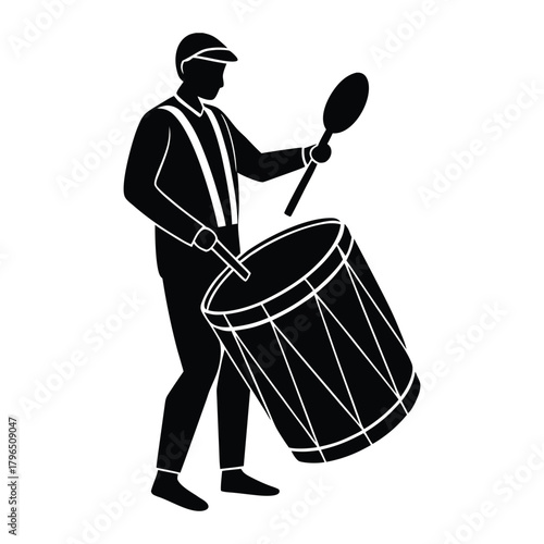 Samba Drummer Silhouette Illustration 