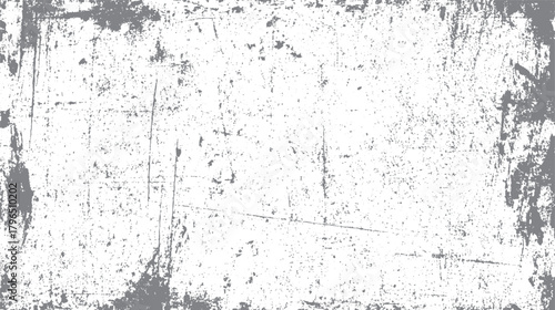 Distressed grunge texture with gray scratches and speckles on white background abstract pattern vector