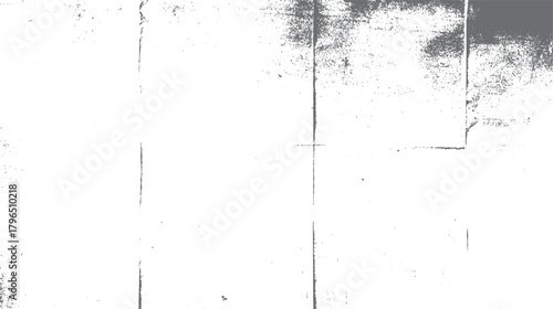 Faded gray grunge texture with subtle paper creases and scattered speckles on a white background vector