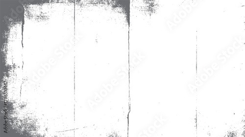 Faded grey distressed texture with scattered speckles and rough edges on a white background vector