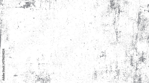 White background with scattered grey distressed grunge texture overlay and speckles vector