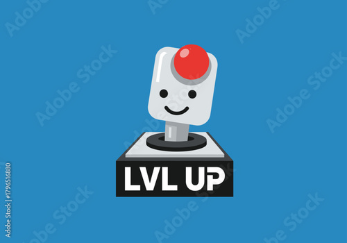 Level Up Man Mascot for Gaming or Training
