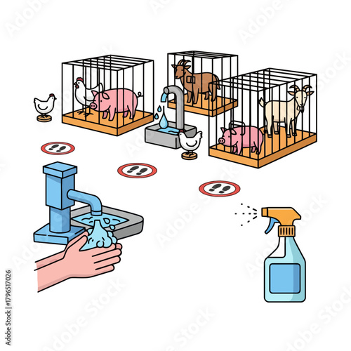 Farm Biosecurity: Handwashing and Safe Distance