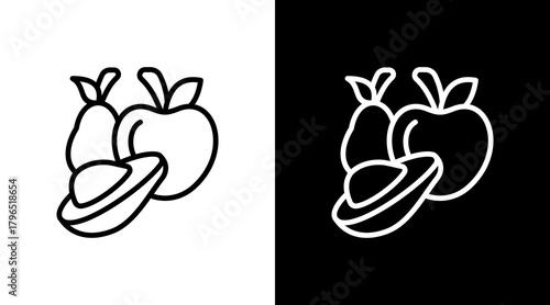 Healthy Food With Icon Set Design