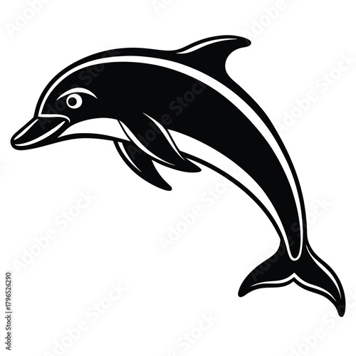 dolphin jumping vector icon