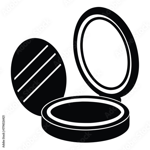compact powder   mirror vector icon