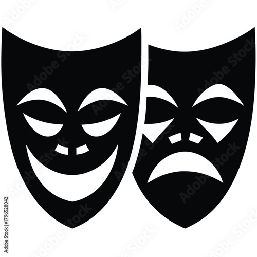 theater masks  vector icon