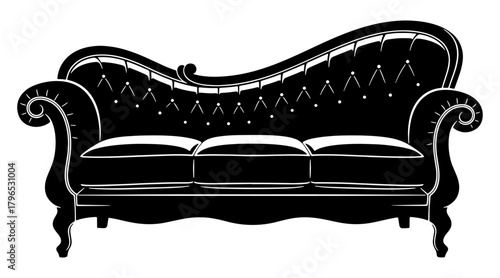 Chaise longue classic furniture silhouette