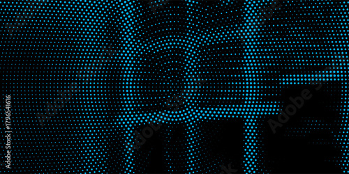 Dome-shaped protrusion part seine by stretching mesh for the illusion three-dimensional deformation of the surface. Screen media video trippy. Mesh LCD display. Scale size different hole space