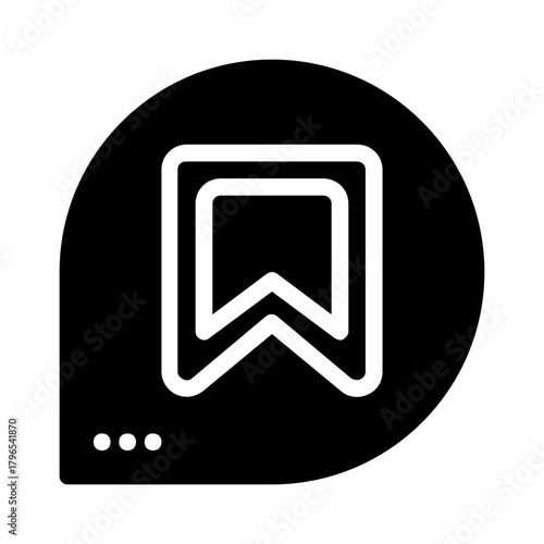 Instagram saved posts in a message bubble, ideal for social media messages. Digital illustration of a conversation with a vibrant design.
