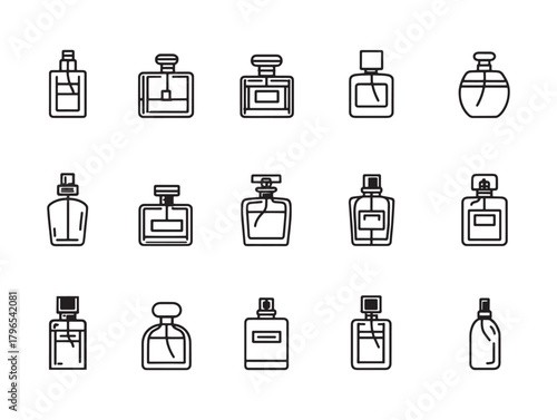 Perfume Bottle Line Art Delicate Artistic Outline