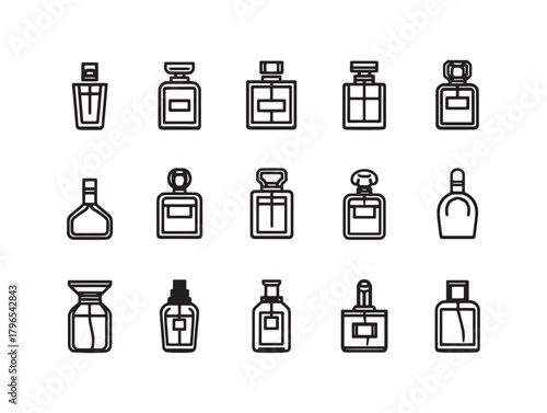 Perfume Bottle Line Art Elegant Minimal Design