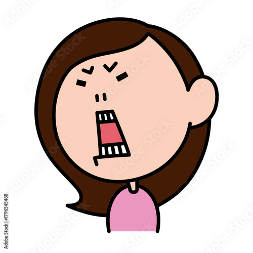 怒ってる人アイコン_女_ol