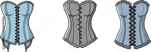 Corset, lingerie, fashion, vintage, lace-up, garment, silhouette, feminine, sexy, stylish, elegant, structured, apparel, boudoir, detail, textile, clothing, support, historical, design