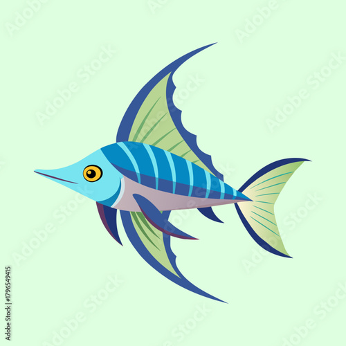 vector illustration of a fish