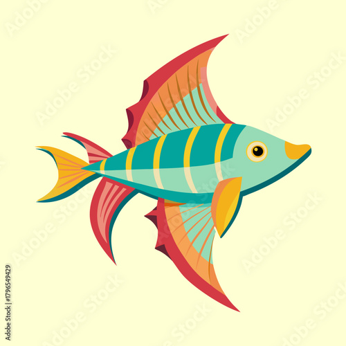 vector illustration of a fish