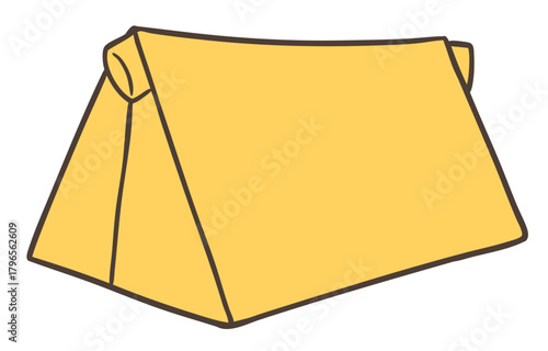 緊急時のシェルター、登山用ツェルトのイラスト