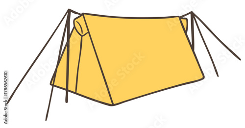 緊急時のシェルター、登山用ツェルトのイラスト2