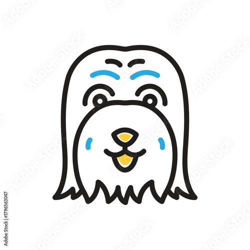 Multi color icon for hairy