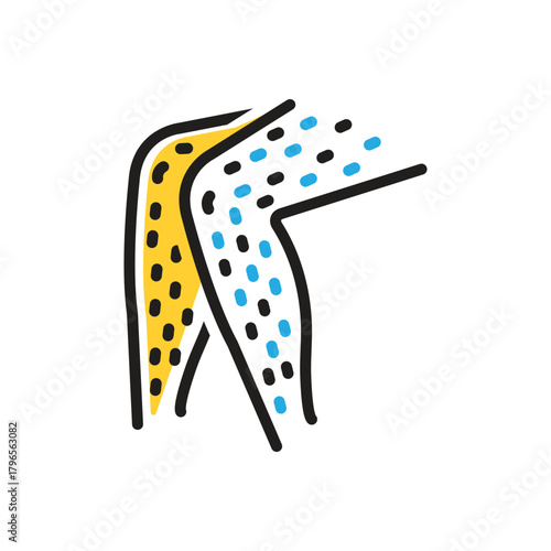 Multi color icon for hairy