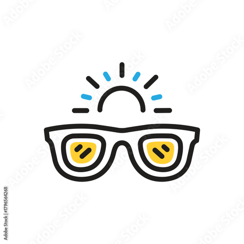 Multi color icon for sunglasses