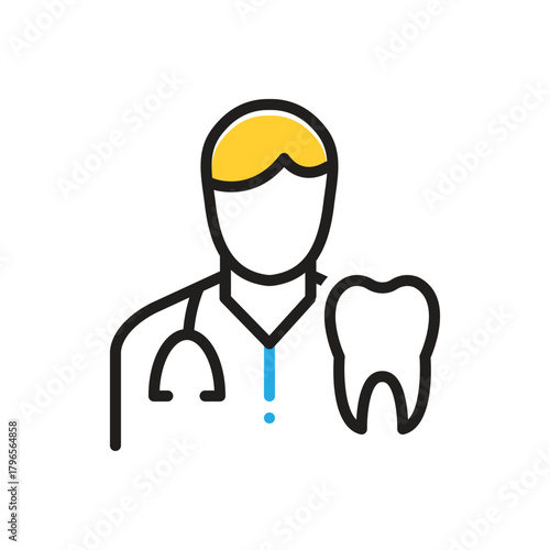 Multi color icon for dentists