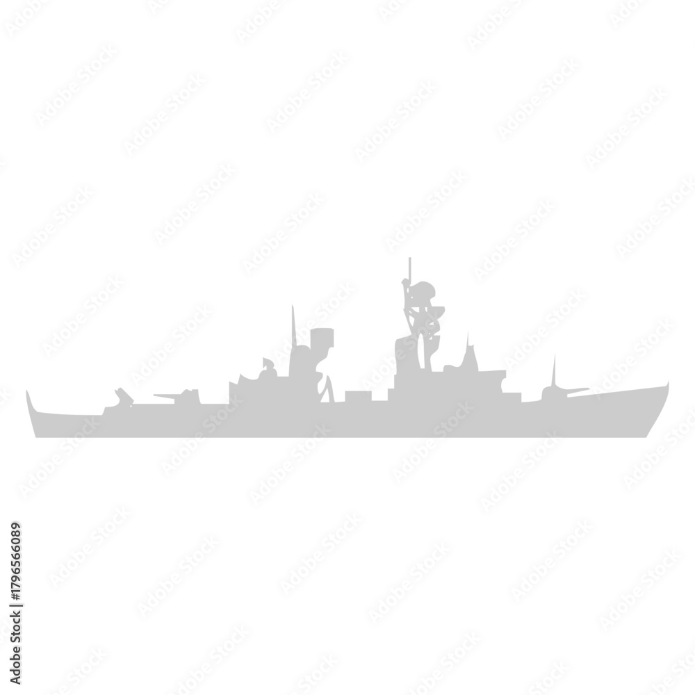 Naklejka premium Warship Silhouette Icon
