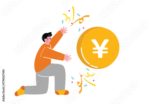 日本円を稼ぐ男性