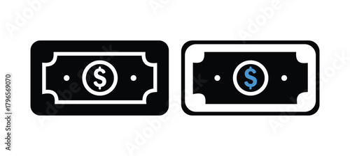 A stack of cash money or dollar bills flat vector icon 