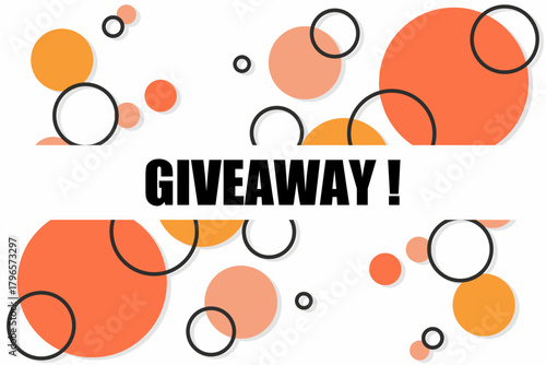 Vector banner. Megaphone with giveaway speech bubble. Loudspeaker. Banner for business, marketing. Banner design vector illustration.