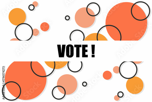 Vector banner. Megaphone with vote speech bubble. Loudspeaker. Banner for business, marketing. Banner design vector illustration.