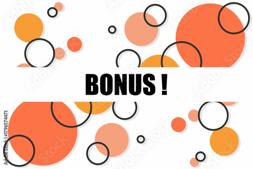 Vector banner. Megaphone with bonus speech bubble. Loudspeaker. Banner for business, marketing. Banner design vector illustration.