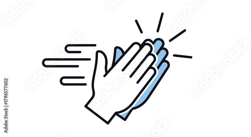 Clapping hands making a sound of applause and appreciation.